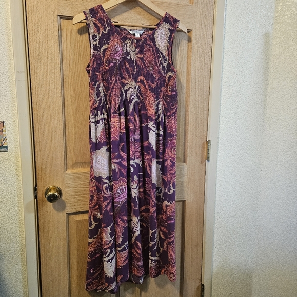 XL Croft & Barrow Floral Sleeveless Dress - Purple and Pink - Picture 1 of 7